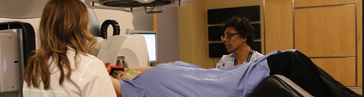 Patient receiving Radiation Therapy