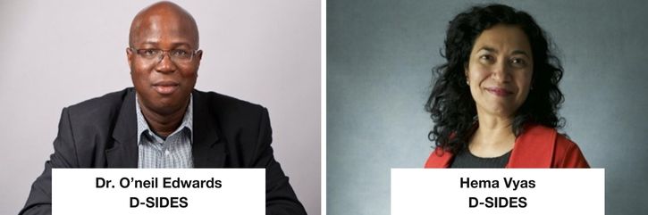 Dr. O'neil Edwards and Hema Vyas of D-SIDES
