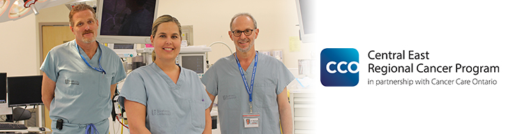 Thoracic surgeons Dr. John Dickie, Shannon Trainer and Herbert Marcus with the Central East Regional Thoracic Program