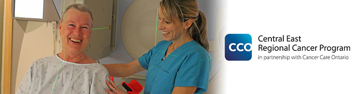 a patient and Medical Radiation Technologist at the Norm and Jessie Dysart Radiation Treatment Centre at Peterborough Regional Health Centre