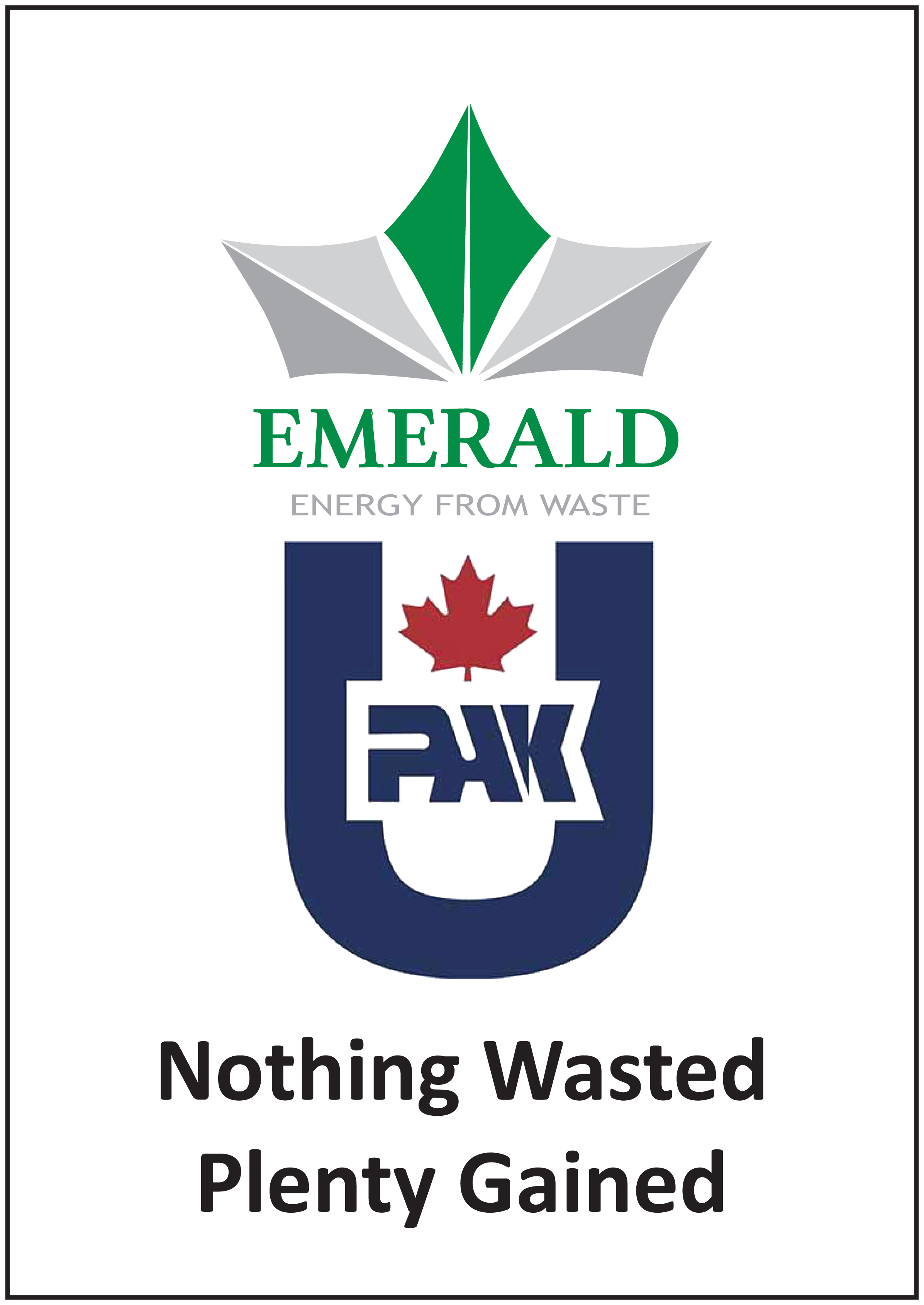 Emerald Logo with text Nothing Wasted Plenty Gained