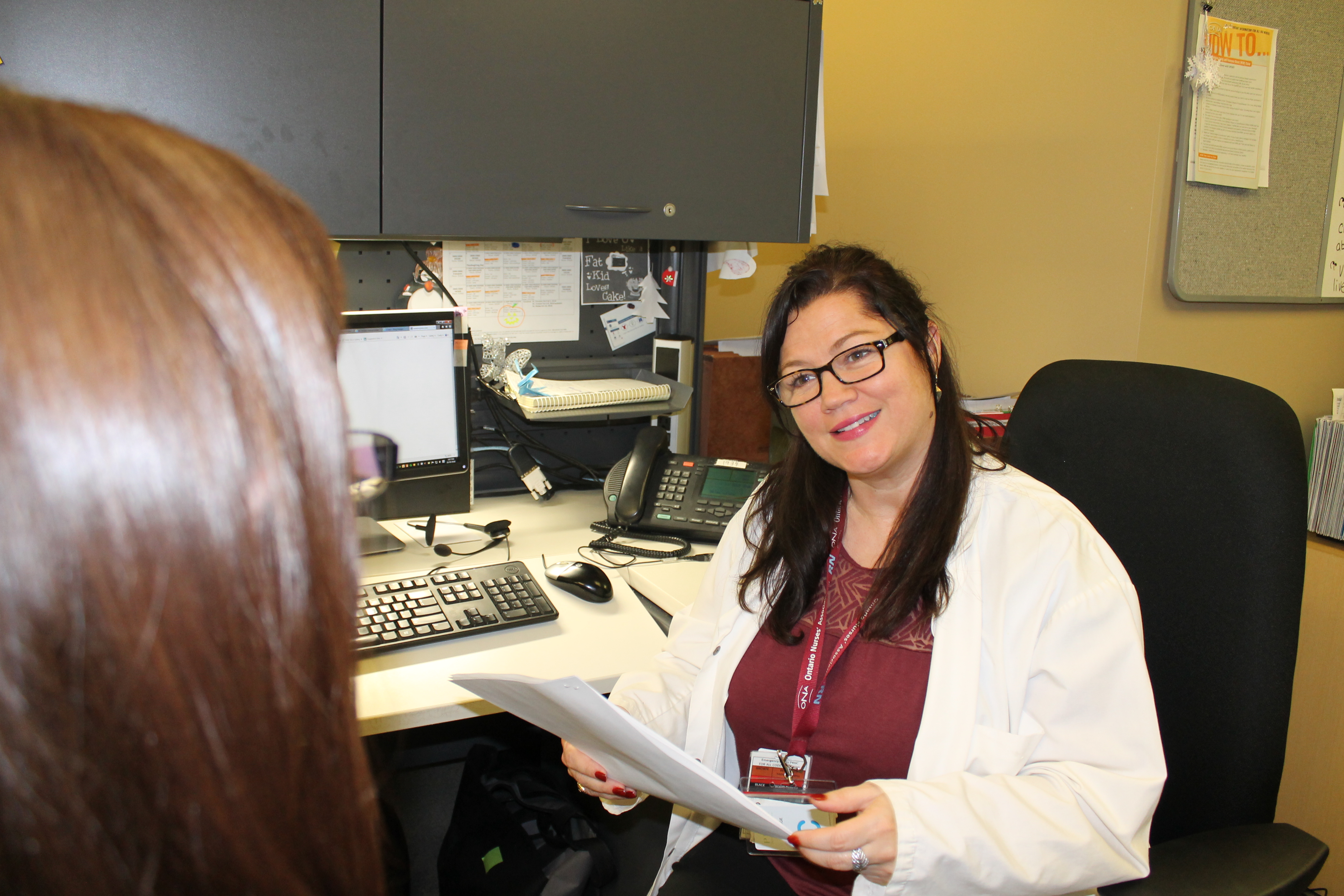 a nurse with a patient