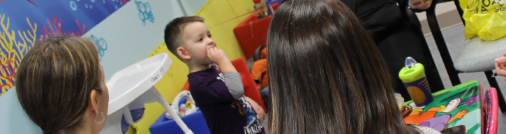 Boy in Feeding and Swallowing clinic