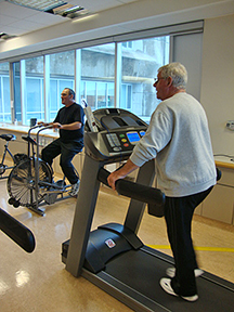 Man on treadmill