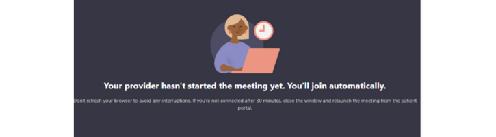 Microsoft Teams waiting page
