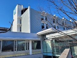 Ajax Pickering Hospital with new siding