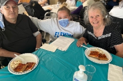 Patients enjoy a pizza party at Whitby Hospital